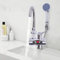 Wasserhahn Mit Duschbrause Und Durchlauferhitzer 220v Led-Anzeige 360° Drehbar Keramische Spule Elektrische Armatur FüR Familie Und Hotels