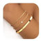 Finrezio Braccialetti Oro Donna 3-5 Pezzi, Acciaio Inossidabile Placcati Oro 14K, Figaro, Regolabile, Impermeabile