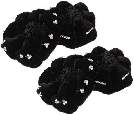 DOITOOL 8 Haarnetzbeutel Brötchen Netz Brötchenhülle Haarpflegezubehör Haarschmuck Für Schwarze Tänzer-haarnetze Elastische Haarnetze Für Ball Polyester Haarteil Damen