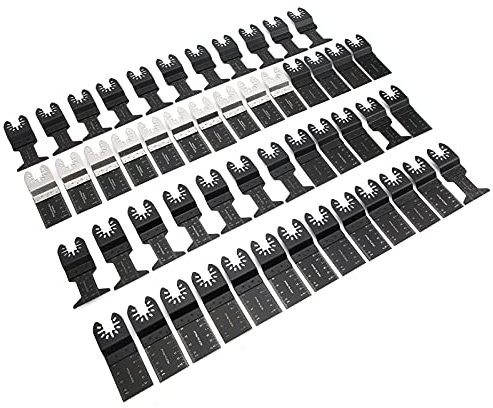 Fein Zubehör 50-Teilige Oszillierende Multitool-Klingen Für Metall/Nägel/Bolzen/Schrauben, Bimetall/Holz/Standard-Endschnittklingen, Ideal Für Abbrucharbeiten Und Klempnerarbeiten