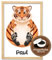Baby Fussabdruck Set Bild mit Tiger Motiv – Süßes Baby Geschenk & Kinderzimmer Deko – Personalisiertes Baby Abdruckset ist perfekt als Personalisierte Geschenke Baby – Rahmen & Farbe Optional