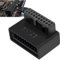 Adaptador de Placa Base USB de 90 Grados,Adaptador de Placa Base USB 3.0, Adaptador de extensión de Conector de Cable, Adaptador Macho a Hembra de 19 pines/20 Pines, Conector del Panel