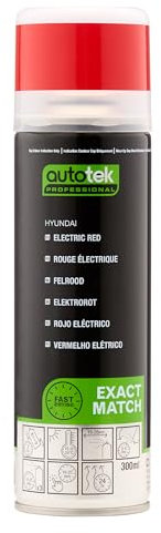 AutoTek Professional Exact Match Car Spray Paint, Hyundai Electric Red Aerosol Spray, 300 ml