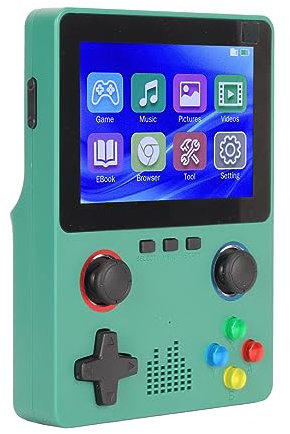 Consola de Juegos Portátil con Joystick 3D Dual, Pantalla IPS de 3,5 Pulgadas, Consola de Juegos Retro con 11 Simuladores ATJ22735 Consola de Juegos Portátil Retro con CPU RISC