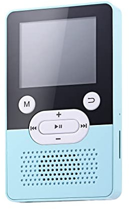 SUIOPPYUW Lettore MP3 3,5 mm Bluetooth Compatibile Ricaricabile AMV MP4 JPG JPEG BMP Gif Radio Txt Cronometro Sport Lettori Musicali, Blu 4G