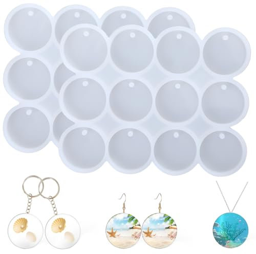 24 Stück Epoxidharz Silikonformen, Epoxidharz Formen, Epoxidharz Schmuck, Schlüsselanhänger Silikonformen Epoxidharz, Silicone Mold, Epoxidharz Formen Schmuck, Resin Mold, Formen Silikon