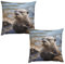 FZQVSGW Zierkissenbezüge für Sofa, Schlafzimmer, quadratisch, doppelseitig, kurz, Plüsch, moderne Heimdekoration, ohne Kisseneinlage, 55,9 x 55,9 cm, 2 Stück