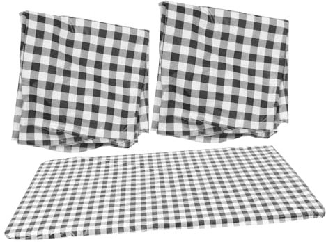 TOGEVAL 1 Set Elastische Tisch Und Stuhlhussen Für Den Außenbereich Picknick Terrassen Tischdecken Kissen Leinen Bank Dehnbare Tischdecken Tischdecke Campingbedarf