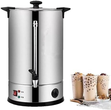 WaiDXn Stainless Steel Milk Bucket Stainless Steel Kettle Water Dispenser - Boiler Thermos Coffee Bucket with Lid and Spout(8L)