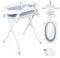 Ollewiellan Baby Badewanne mit Gestell, Babybadewanne mit Badematte, Abfluss, Gestell, Babybadewanne Faltbar, Babywanne mit Ständer Sicher für Ihr Baby - Babybadewanne Neugeborene