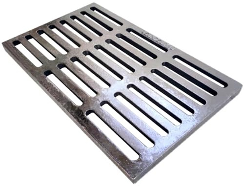 CYHTYM Grille De Drainage Caniveau Grilles de Drainage extérieures en Fonte, Couverture de Drainage rectangulaire pour Garage, Jardin, Trottoir, terrasse(50x40x3cm/19.6x15.7x1.2in)