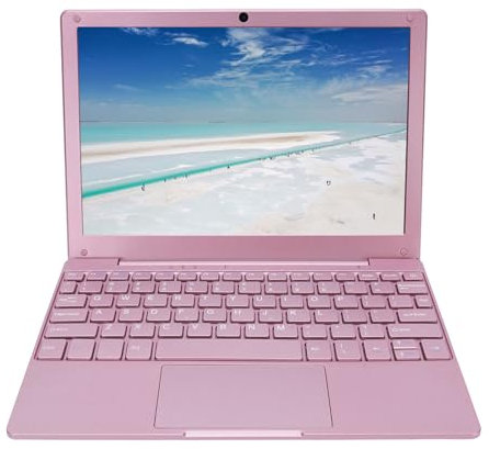 10 10 Pollici Laptop Mini, Laptop da Viaggio Portatile con Processore N4020C Quad Core, Schermata Trasparente di 1280 X 800, Fotocamera (Spina Europea 128GB) (Spina Europea 256GB) (Spina Europea