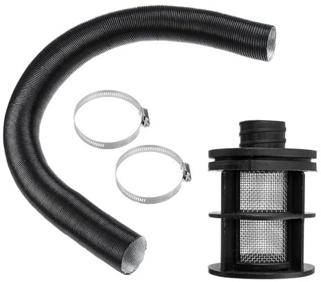 Inscrip Luftansaugfilterrohr-Kit, 25mm Luft-Diesel-Heizungs-Ansaugfilter-Schalldämpfer + Ansaugkanalrohr-Stretchlänge 64cm + 2 x Clips, kompatibel mit Webasto Eberspacher, PKW LKW Diesel-Standheizung