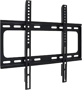 MF artSHOP Supporto TV da Parete Universale 40-85 Pollici, Staffa Ultra Resistente per TV LED LCD, Fisso Slim VESA 600x400, Acciaio Nero, Montaggio Facile con Kit Completo