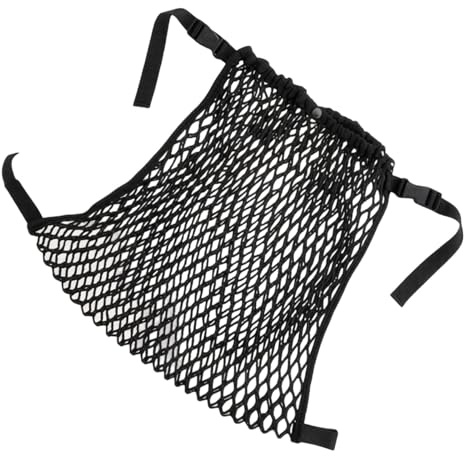 SWYZOR Einkaufsnetz Kinderwagen,Universal Einkaufswagenschutz Baby,Netz-Aufbewahrungstasche mit Haken zum Aufhängen,Einkaufstasche Kinderwagen,für Kinderwagen und Buggy(Schwarz)