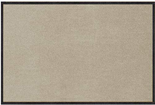 Salonloewe Fußmatte & Eingangsmatte Sand- Waschbar Schmutzfangmatte & Fußabtreter in 40x60 cm - Unifarbene Matte für den Eingangsbereich