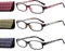 Eyekepper 3er Pack Damen-Lesebrille mit schönem Muster und Softtasche für Damen +0.50