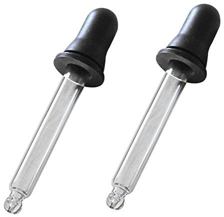 Medisure Healthcare Medical First Aid Lab Eye Dropper Clear Glass Pipette x 2 Tubes