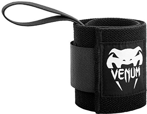 Venum Unisex Erwachsene Hyperlift Gewichtheber Handgelenk Wickel Bandagen, Schwarz, Einheitsgröße