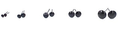 YJZ 80pcs/Box Black Glass Eyes 3-10mm Needle Felting Material Kit DIY Accessories Black Beans Needle Type Eye for Teddy Puppets Dolls Crafts