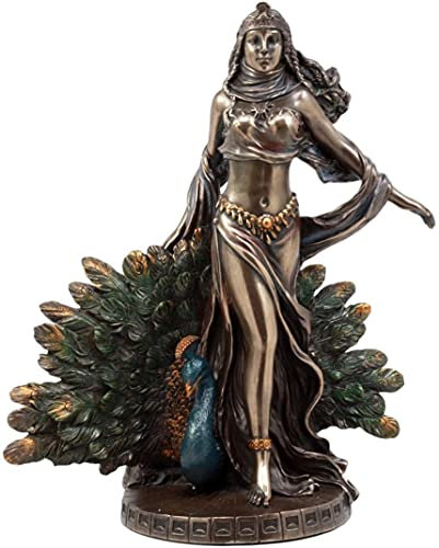 Ebros Geschenk römischen Juno Griechische Göttin Hera mit Sacred Pfau Statue Gottheit der Ehe Fruchtbarkeit & Frauen Deko Figur