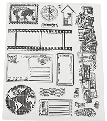 Werse Vintage Postkarten Poststempel Muster Scrapbook DIY Fotoalbum Karten Transparente Clear Clear Stamps