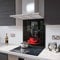 Glass Splashbacks Red Coffee Cup - Made by Premier Range in 100cm Wide x 100cm High