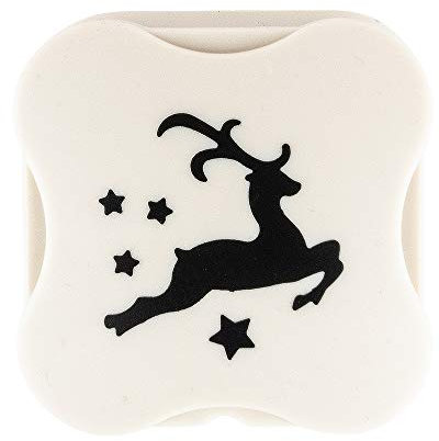 Ideen mit Herz Magnet-Stanzer | Motiv-Locher für Papier (Hirsch 2 - Ø 3,3 cm)