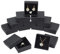 BENECREAT 12er Pack Black Matte Kraft Karton Schmuck Schmuckschatullen für Armbänder Ringe Ohrringe Halskette, Samt gefüllt Karton Schmuckverpackungen Geschenkboxen (7,3x7,3x3cm)
