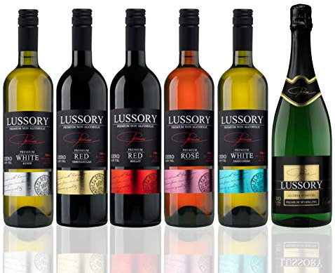 Vino sin alcohol 0,0 - LUSSORY PREMIUM - Pack degustación de vinos desalcoholizados (6x0,75 cl) Total: 4500ml | Proceso de Desalcoholización de Vino Original