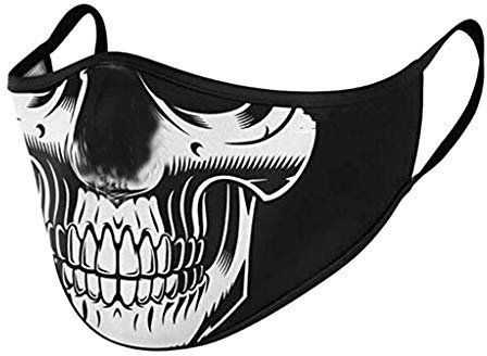 TOPEREUR Mundschutz Multifunktionstuch 3D Motorrad Winddicht Bandana Maske Waschbar Wiederverwendbar Atmungsaktiv Stoffmaske Baumwolle Mund-Nasenschutz Sport Halstuch Schals Herren Damen