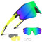 BangLong Polarisierte Fahrradbrille Sonnenbrille Herren Damen mit 3 Wechselgläser, UV 400 Schutz Sportbrille für Laufen Angeln Klettern Golf Fahren MTB Outdoorsport
