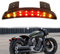 JMTBNO Motorrad Rücklicht LED Hinten Fender Edge Bremslicht mit Blinker Licht Stop Lauflicht Lampe 12V Kompatibel mit Sportster XL 883 1200 Cruiser Bobber Chopper (Schwarze Linse)