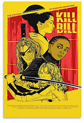 GNKIO Kill Bill Movie Poster Leinwand Kunst Poster und Wand Kunst Bild Druck Moderne Familie Schlafzimmer Dekor Poster 12x18inch(30x45cm)