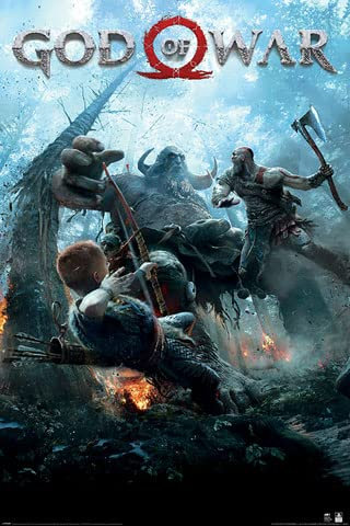 empireposter God of War - PlayStation - Game Videospiel Poster Plakat Druck - Größe 61x91,5 cm + 1 Packung Powerstrips® - Inhalt 20 Stück