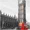 Wallario Memoboard aus Glas mit Motiv, Magnet-Tafel in 50 x 50 cm in Premium Qualität London Red Bus