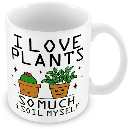 MUGGZ Mug Gift for Gardeners/Gardening - I Love Plants So Much I Soil Myself – Custom Funny Coffee Mug – Unique Gift for Friends & Family