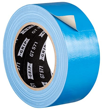 GRIP Eventbasics Gewebeband himmelblau, 50 mm x 25 m, farbiges Gaffa Tape GT 571, sehr hohe Klebkraft, Profi Gewebeklebeband zum Markieren, Basteln, Befestigen, Reparieren uvm.