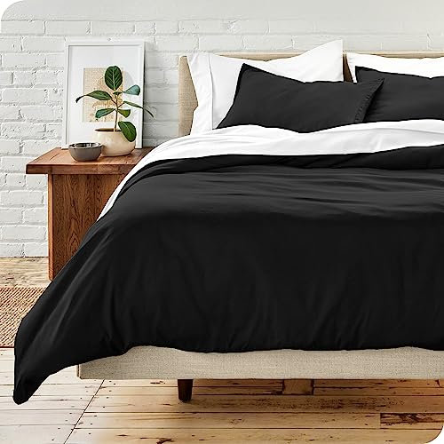 Bare Home Juego de Funda Nórdica - Cama 135 x 200 cm - Funda de Edredón de Microfibra 135 x 200 y 1 Funda de Almohada 80 x 80, Negro