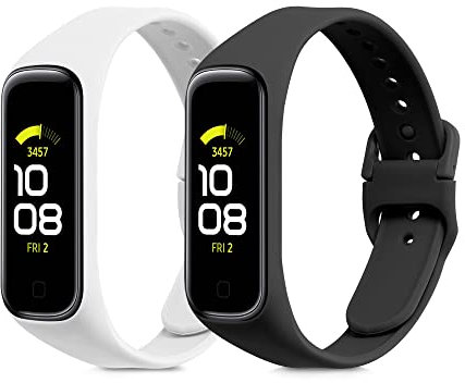 kwmobile 2X Sportarmband kompatibel mit Samsung Galaxy Fit 2 Armband - Fitnesstracker Band Set aus TPU Silikon