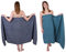 Betz 2 Stück Badetücher groß XXL Berlin Größe 100 x 200 cm Badetuch Saunatuch 100% Baumwolle Farbe dunkelgrau - taubenblau