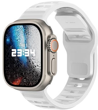 DONEGANI UC1 para Correa Apple Watch Se Ultra 2 40mm 44mm 46mm 42mm 45mm 41mm 38mm 49mm Series 10 9 8 7 6 5 4 3 Mujer Hombre Original Pulsera Strap Blanco
