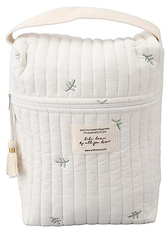 Sac isotherme portable pour biberons avec motif brodé Sac pliable pour biberons lingettes couches fruits boissons, C