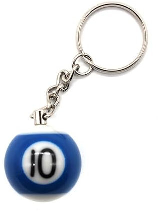 BILMAG Schlüsselanhänger Billard Billardkugel Blau Nr. 10, 25mm Pool