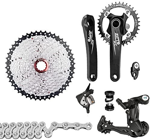 Jemora 1x10 Vitesses VTT dérailleurs Manette de Vitesse Groupe vélo pédalier 11-50T Cassette Volant 10 Vitesses chaîne pour VTT VTT
