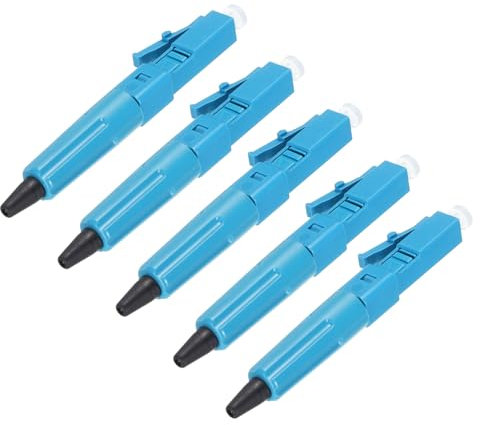 QUARKZMAN Conector Rápido de Fibra Óptica LC Upc, Adaptador de Conectores Rápidos de Fibra Monomodo LC para Red CATV, Paquete de 5