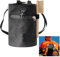 Borsa Gesso Arrampicata, 13x19cm, Sacchetto Gesso Arrampicata Impermeabile 420D oxford con Spazzola, Borsa Cibo per Cani con 2 Tasche Cerniera Cintura Regolabile e Clip Rapida, Borsa Gesso di Magnesio