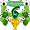 Cadimus Fußball Luftballon 6. Geburtstag, Fussball Deko Geburtstag Kinder 6 Jahre, Geburtstagsdeko Jungen 6 Jahre, Grün Folienballon für Fussball Party Kindergeburtstag