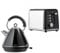 Daewoo Kensington Collection, Kettle And Toaster Set, 1.7 Litre Pyramid Kettle With Matching 2 Slice Toaster, Safety Features, Easy Cleaning, Cohesive Kitchen Set, Black