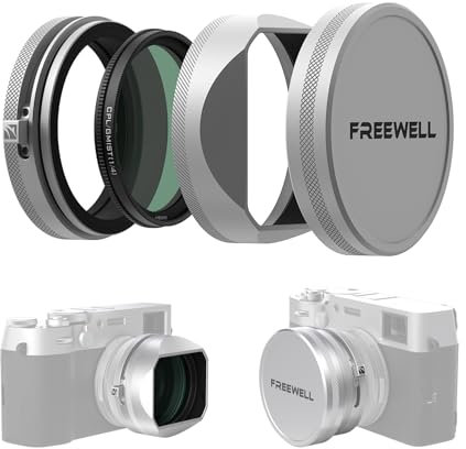 Freewell CPL/GMIST (1/4) Filter Kit mit Gegenlichtblende für Fuji X100 Serie (X100, X100S, X100F, X100T, X100V, X100VI) (Silber)